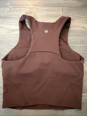 lululemon athletica Brown Racerback Cropped Tank